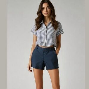 Women's Forever 21 Large Blue Cotton Shorts